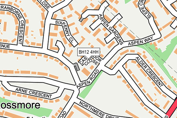 BH12 4HH map - OS OpenMap – Local (Ordnance Survey)