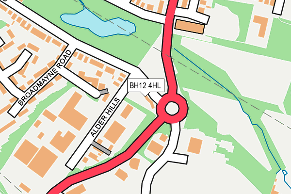BH12 4HL map - OS OpenMap – Local (Ordnance Survey)