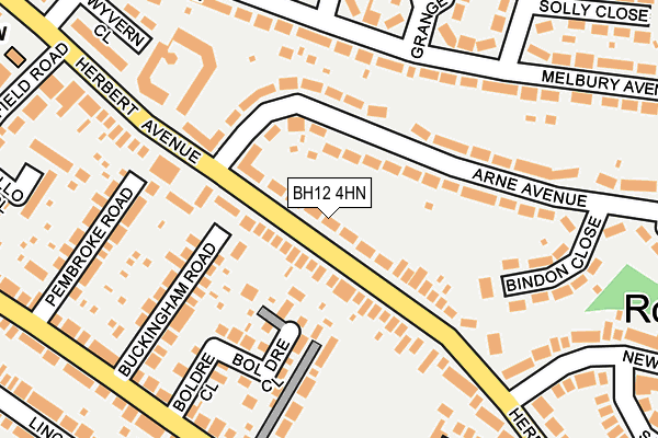 BH12 4HN map - OS OpenMap – Local (Ordnance Survey)
