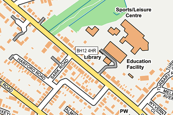 BH12 4HR map - OS OpenMap – Local (Ordnance Survey)