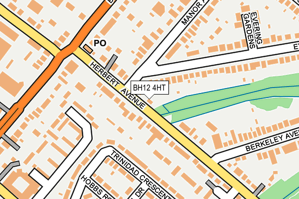 BH12 4HT map - OS OpenMap – Local (Ordnance Survey)