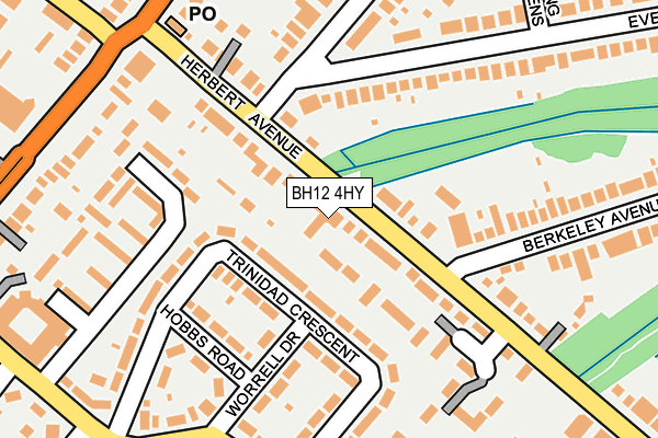 BH12 4HY map - OS OpenMap – Local (Ordnance Survey)