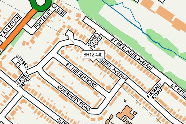 BH12 4JL map - OS OpenMap – Local (Ordnance Survey)