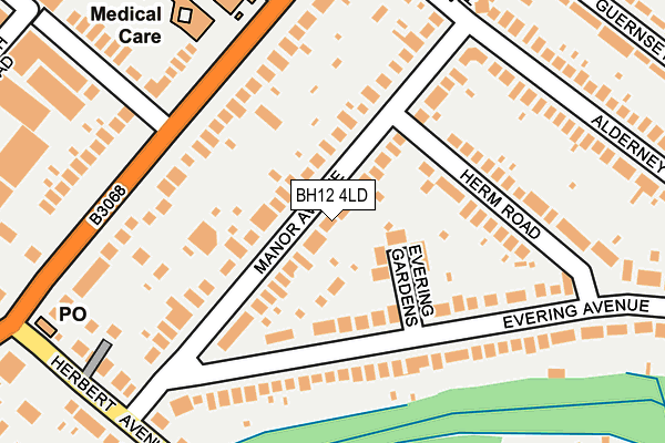 BH12 4LD map - OS OpenMap – Local (Ordnance Survey)