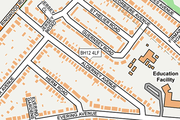 BH12 4LF map - OS OpenMap – Local (Ordnance Survey)
