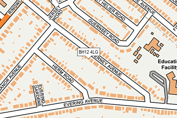 BH12 4LG map - OS OpenMap – Local (Ordnance Survey)