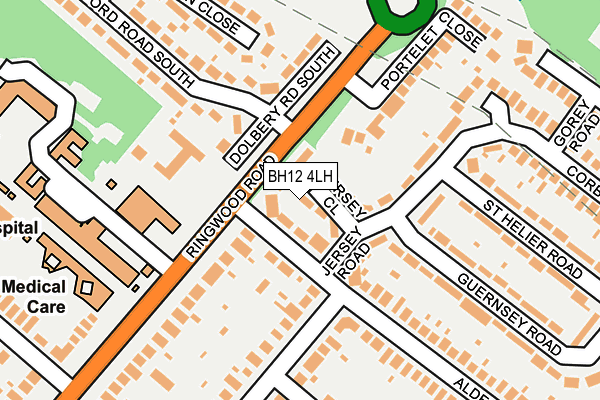 BH12 4LH map - OS OpenMap – Local (Ordnance Survey)