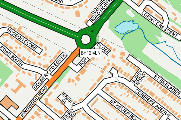 BH12 4LN map - OS OpenMap – Local (Ordnance Survey)