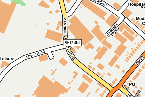 BH12 4NJ map - OS OpenMap – Local (Ordnance Survey)