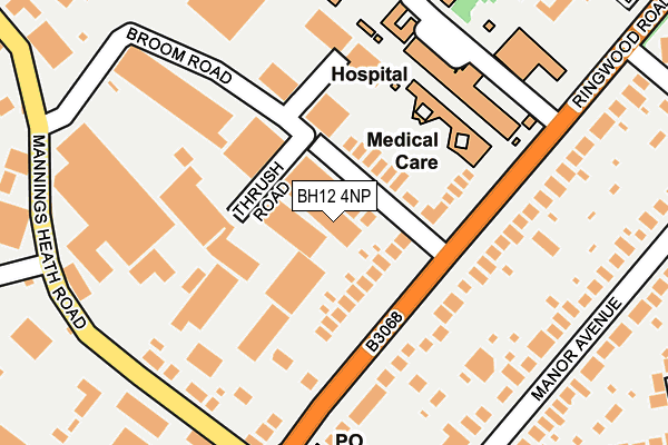 BH12 4NP map - OS OpenMap – Local (Ordnance Survey)