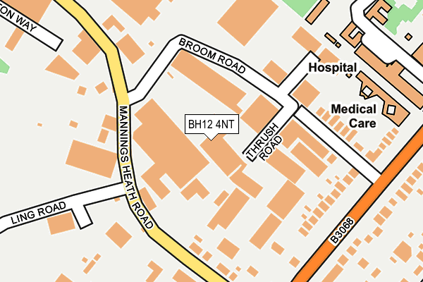 BH12 4NT map - OS OpenMap – Local (Ordnance Survey)