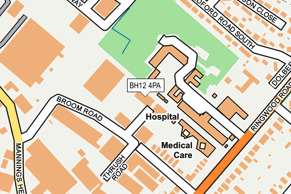 BH12 4PA map - OS OpenMap – Local (Ordnance Survey)