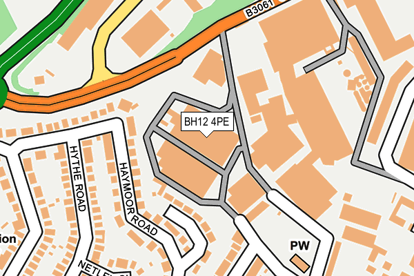 BH12 4PE map - OS OpenMap – Local (Ordnance Survey)
