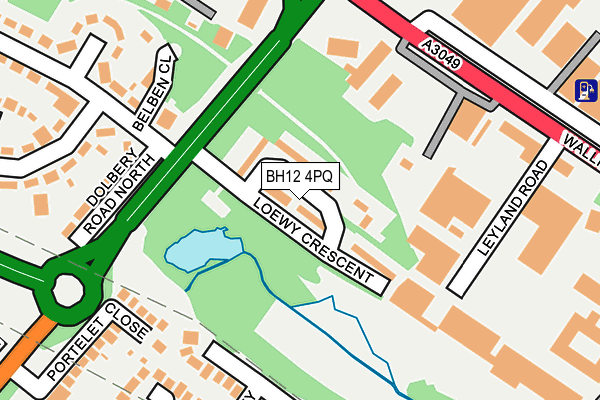 BH12 4PQ map - OS OpenMap – Local (Ordnance Survey)