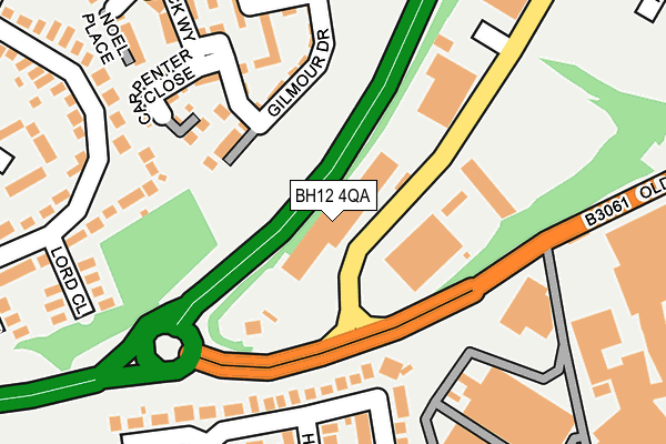 BH12 4QA map - OS OpenMap – Local (Ordnance Survey)