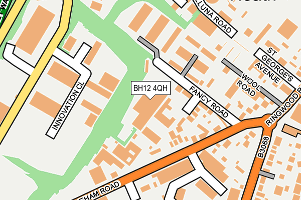 BH12 4QH map - OS OpenMap – Local (Ordnance Survey)