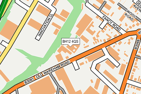 BH12 4QS map - OS OpenMap – Local (Ordnance Survey)