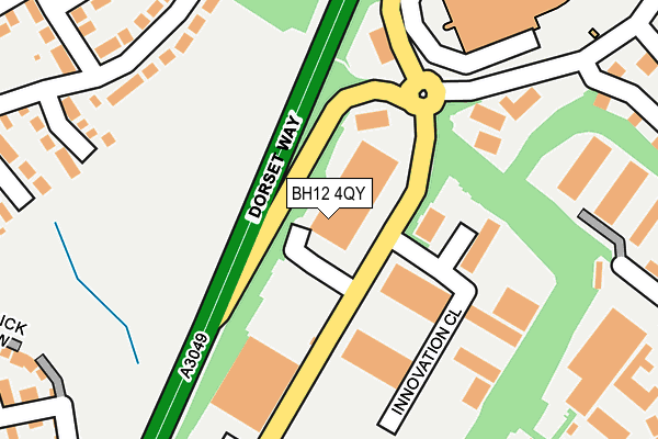 BH12 4QY map - OS OpenMap – Local (Ordnance Survey)