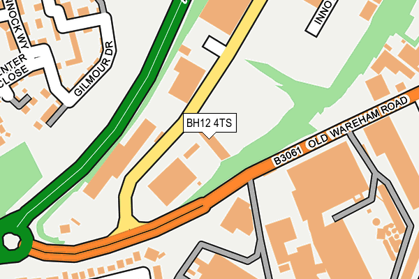 BH12 4TS map - OS OpenMap – Local (Ordnance Survey)