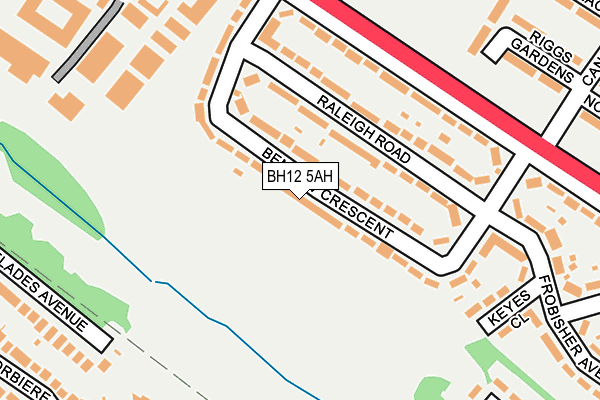 BH12 5AH map - OS OpenMap – Local (Ordnance Survey)