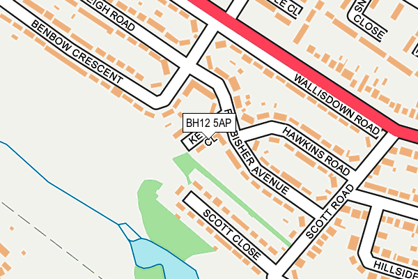BH12 5AP map - OS OpenMap – Local (Ordnance Survey)