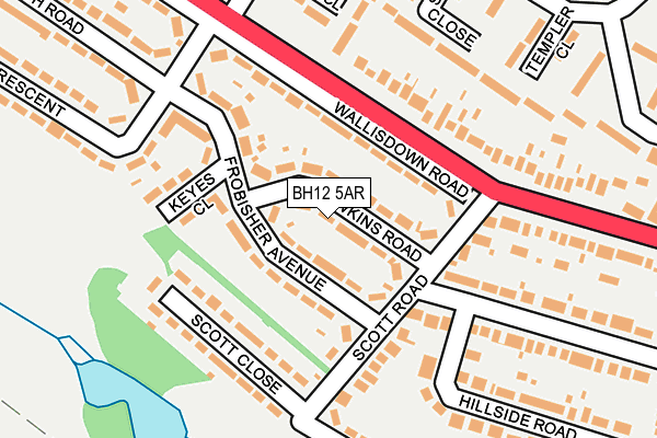 BH12 5AR map - OS OpenMap – Local (Ordnance Survey)