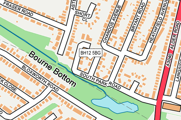 BH12 5BG map - OS OpenMap – Local (Ordnance Survey)