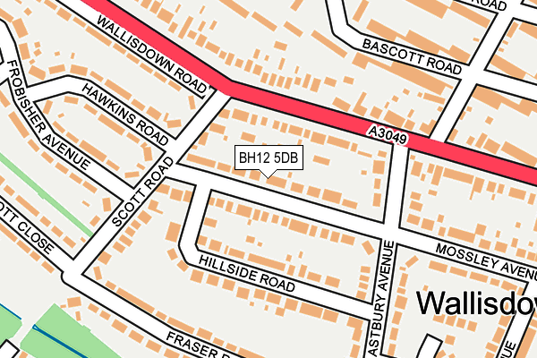 BH12 5DB map - OS OpenMap – Local (Ordnance Survey)