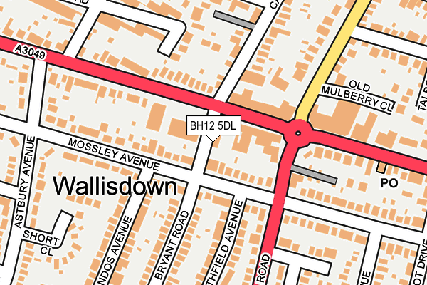 BH12 5DL map - OS OpenMap – Local (Ordnance Survey)