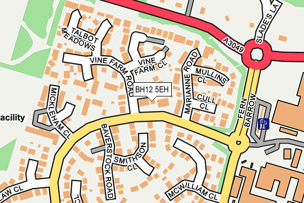 BH12 5EH map - OS OpenMap – Local (Ordnance Survey)