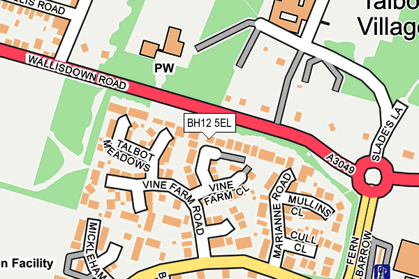 BH12 5EL map - OS OpenMap – Local (Ordnance Survey)