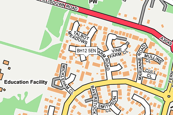 BH12 5EN map - OS OpenMap – Local (Ordnance Survey)