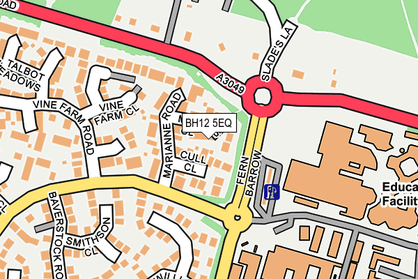 BH12 5EQ map - OS OpenMap – Local (Ordnance Survey)