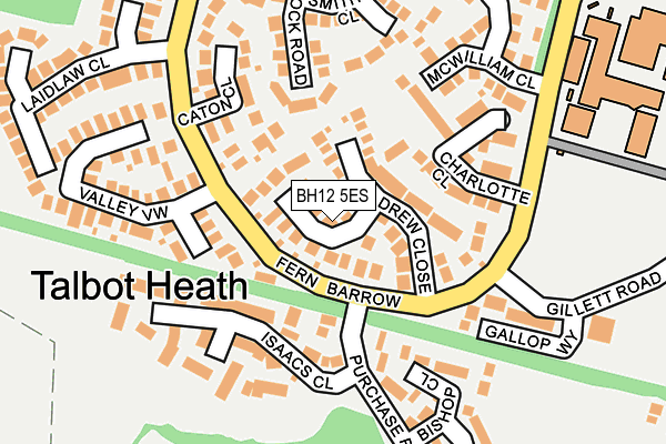 BH12 5ES map - OS OpenMap – Local (Ordnance Survey)