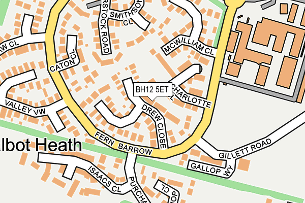 BH12 5ET map - OS OpenMap – Local (Ordnance Survey)