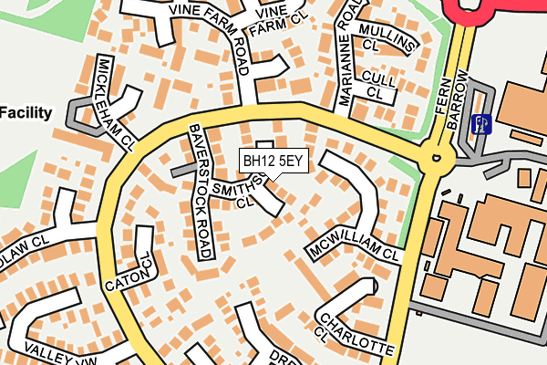 BH12 5EY map - OS OpenMap – Local (Ordnance Survey)