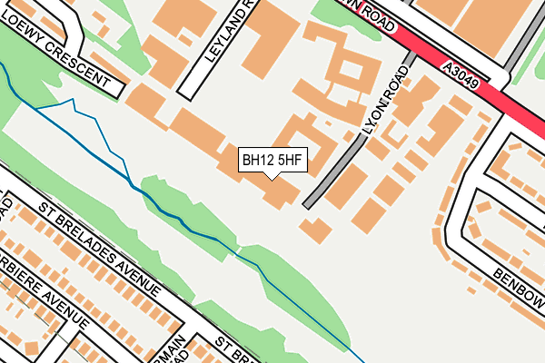 BH12 5HF map - OS OpenMap – Local (Ordnance Survey)