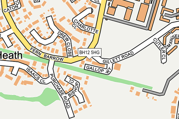 BH12 5HG map - OS OpenMap – Local (Ordnance Survey)