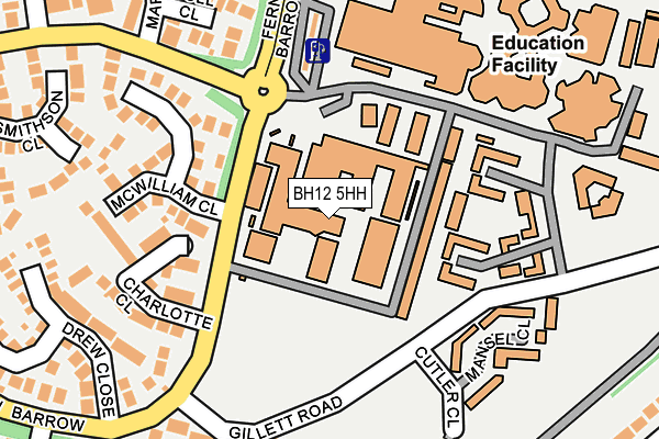 BH12 5HH map - OS OpenMap – Local (Ordnance Survey)