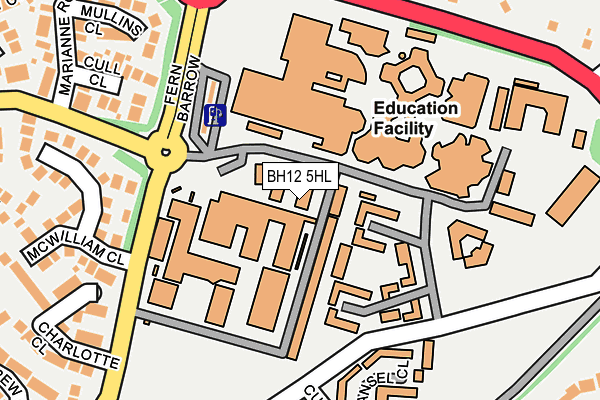 BH12 5HL map - OS OpenMap – Local (Ordnance Survey)