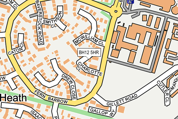 BH12 5HR map - OS OpenMap – Local (Ordnance Survey)