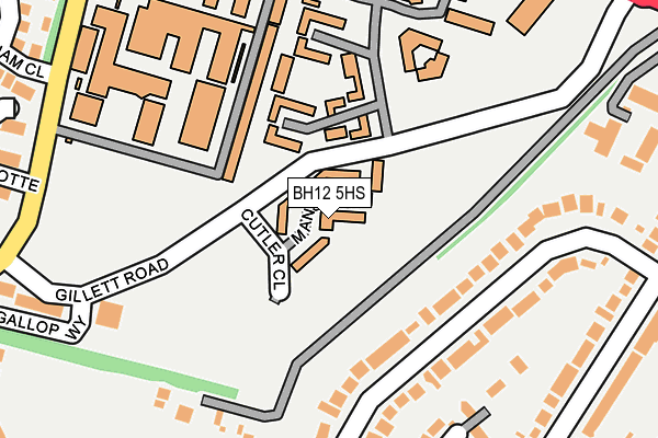 BH12 5HS map - OS OpenMap – Local (Ordnance Survey)