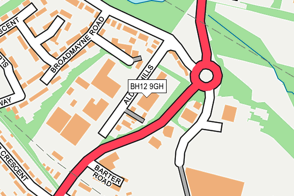 BH12 9GH map - OS OpenMap – Local (Ordnance Survey)