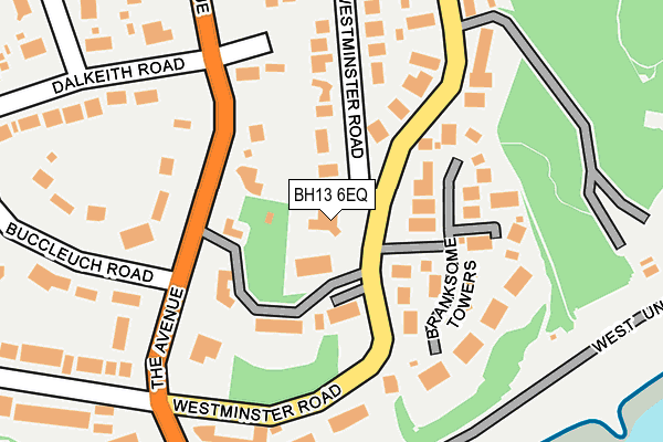 BH13 6EQ map - OS OpenMap – Local (Ordnance Survey)