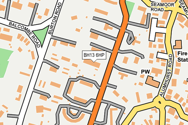 BH13 6HP map - OS OpenMap – Local (Ordnance Survey)