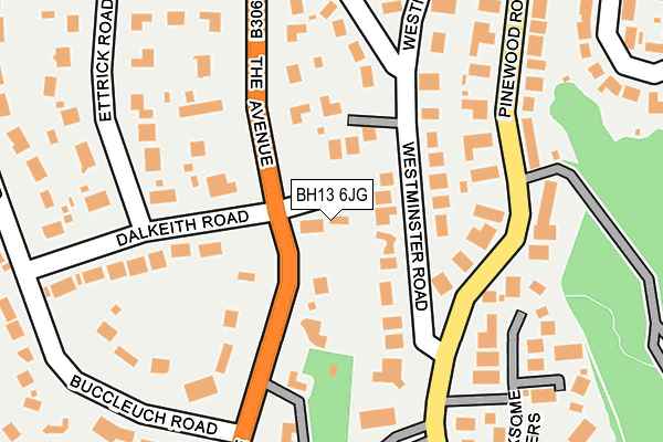 BH13 6JG map - OS OpenMap – Local (Ordnance Survey)