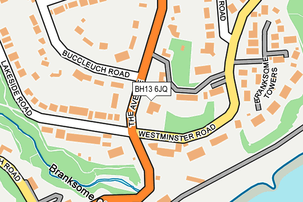 BH13 6JQ map - OS OpenMap – Local (Ordnance Survey)