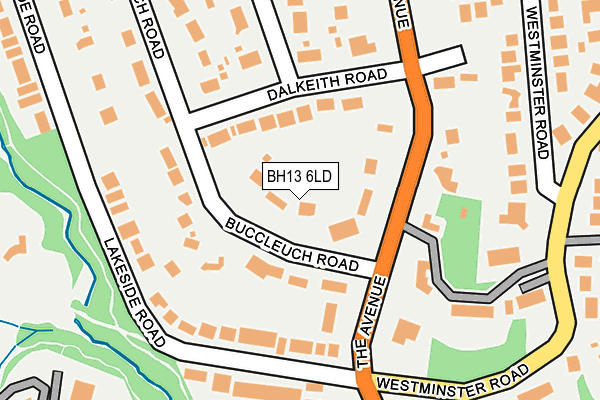 BH13 6LD map - OS OpenMap – Local (Ordnance Survey)