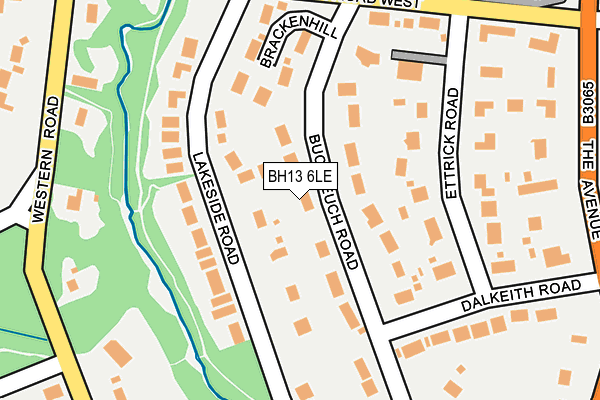 BH13 6LE map - OS OpenMap – Local (Ordnance Survey)