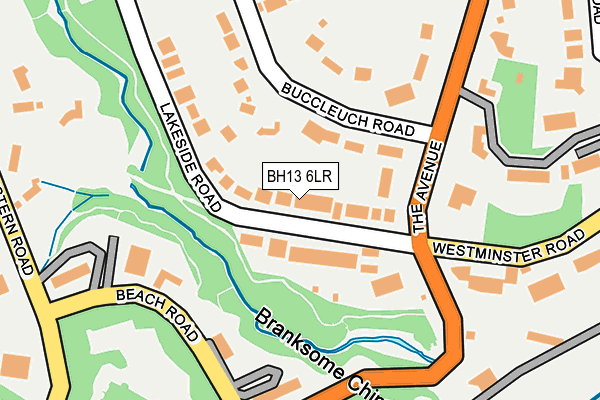 BH13 6LR map - OS OpenMap – Local (Ordnance Survey)